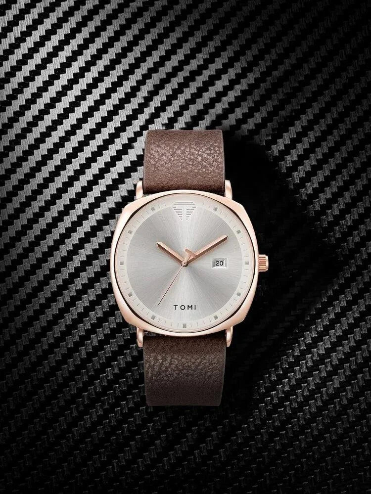 TOMI Men’s Watch Leather Strap T-044 | The Tomi Watches