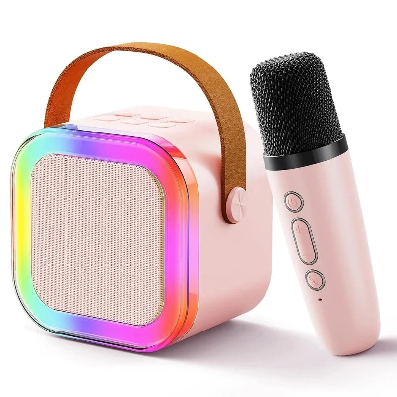 Portable Wireless Bluetooth Speaker with Microphone Sound System for Singing and Parties (Random Color)